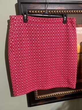 Leota Pink and White Mini Skirt